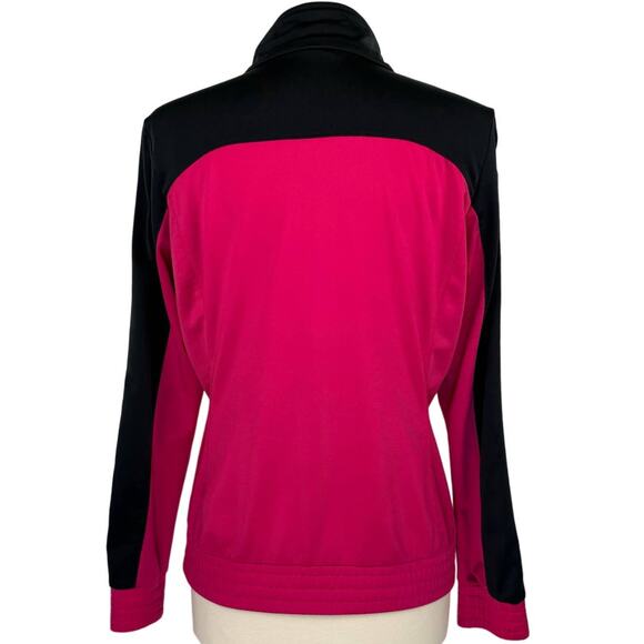 ADIDAS | Gray & Pink Color Block High Neck Zip Up Sweatshirt | Women's Medium - Picture 2 of 11